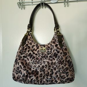 Like new Coach Leopard Print Shoulder Bag